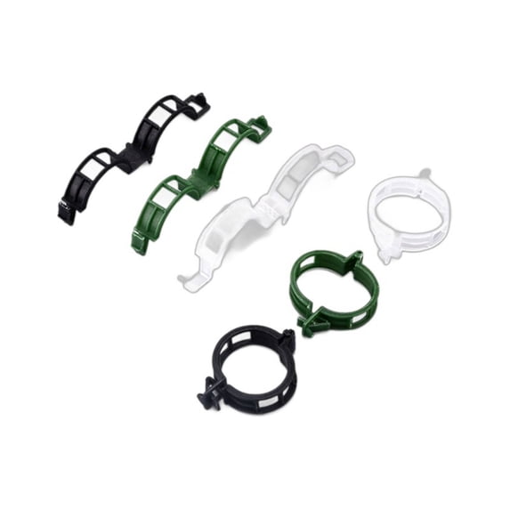 100 Pcs Plant Support Clips, Tomato Vine Fastening Fixing Clip for Gardening and Grafting (White)
