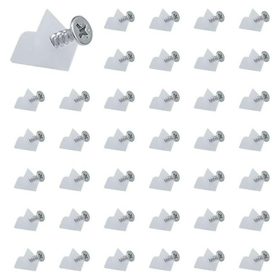 100 Pcs Plastic Angle Bracket Fasteners, Sagging Drawer Bottom Support Smile Home