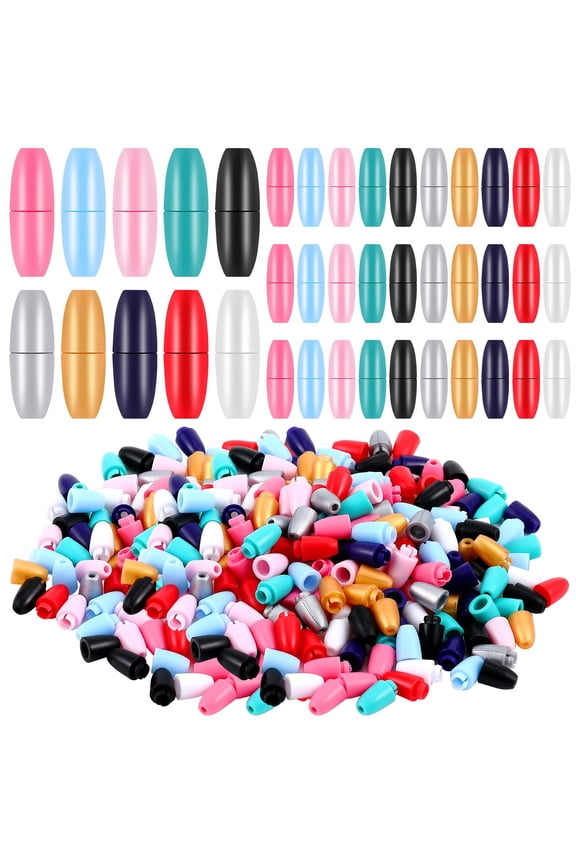100 Pcs Safety Breakaway Clasps Barrel Beads for Jewelry Making Lanyard Keychain Bag Strap Repair DIY Projects, Multicolor