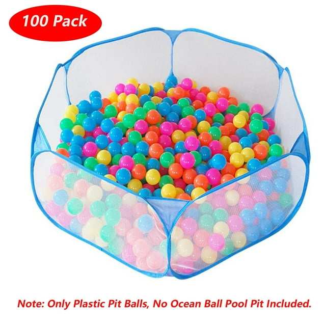Bulk 100 Pcs Outdoor Colorful Kids Plastic Play Ball, Ocean Ball, Pool
