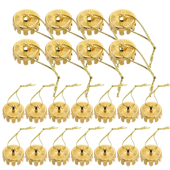 100 Pcs Plastic Ornaments for Crafts Replacement Hangers Caps Golden