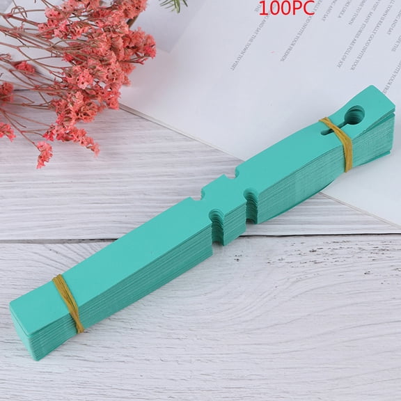 100 Pcs Plastic Plant Labels Wrap Around Hanging Tree Tags Waterproof Nursery Garden Stakes Reusable Flower Signs with Surface Outdoor Plants Tags