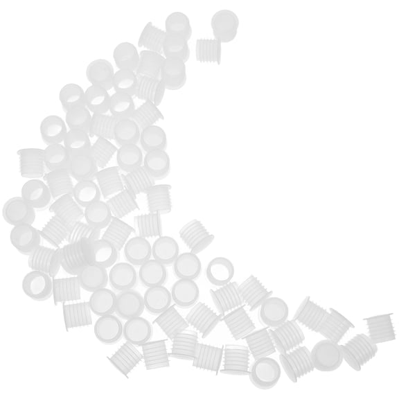 100 Pcs Plastic Plug Rainproof Film Top Cap Cover Water Pipe Pepper Hat Waterproof White