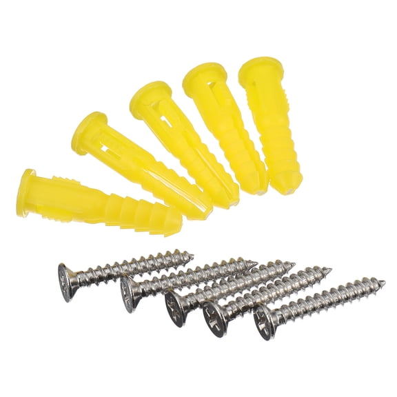 HONITANO 100 Pcs Plastic Drywall Anchors Self Drilling Screws for Construction