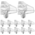 thumbnail image 1 of 100 Pcs Transparent Plastic Shelf Pegs Cabinet Clips for Wine Rack, Door Support Nails, and Easy to Install, 1 of 8