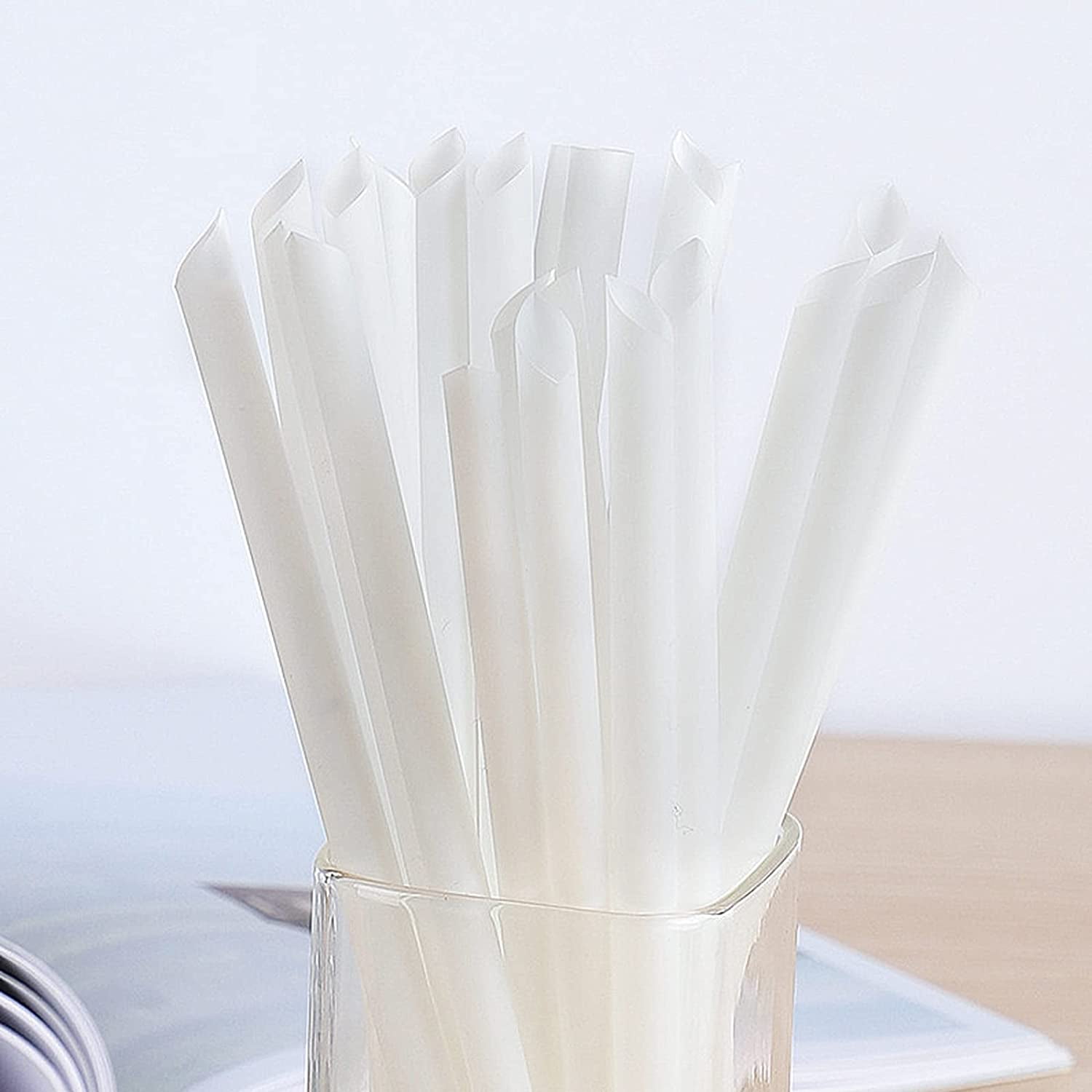 100 Pcs Plastic Straws Individually Wrapped BPA Free Restaurant Style
