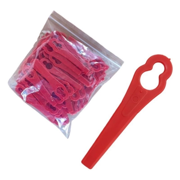 100 Pcs Plastic Trimmer Blades Replacement Mowing Grass Trimmer Nylon Blades Compatible with 2-2 3-2 FSA 45 57 FSE 52(Red)