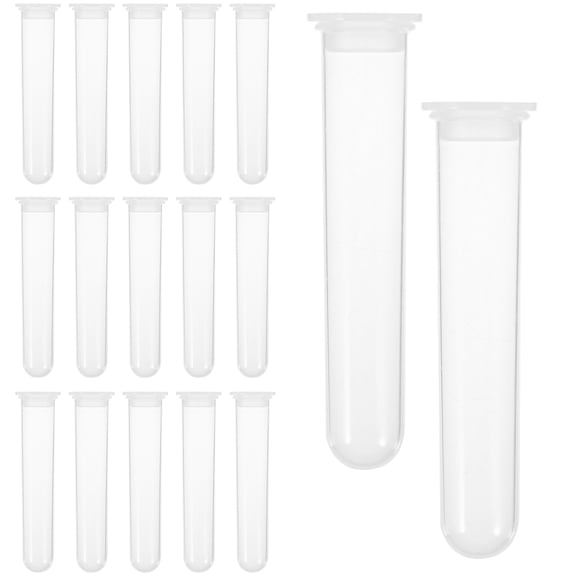 100 Pcs Plastic Tubes Laboratory Tubes Test Tube Small Testing Tubes Sample Centrifuge Tubes with Cover Pp