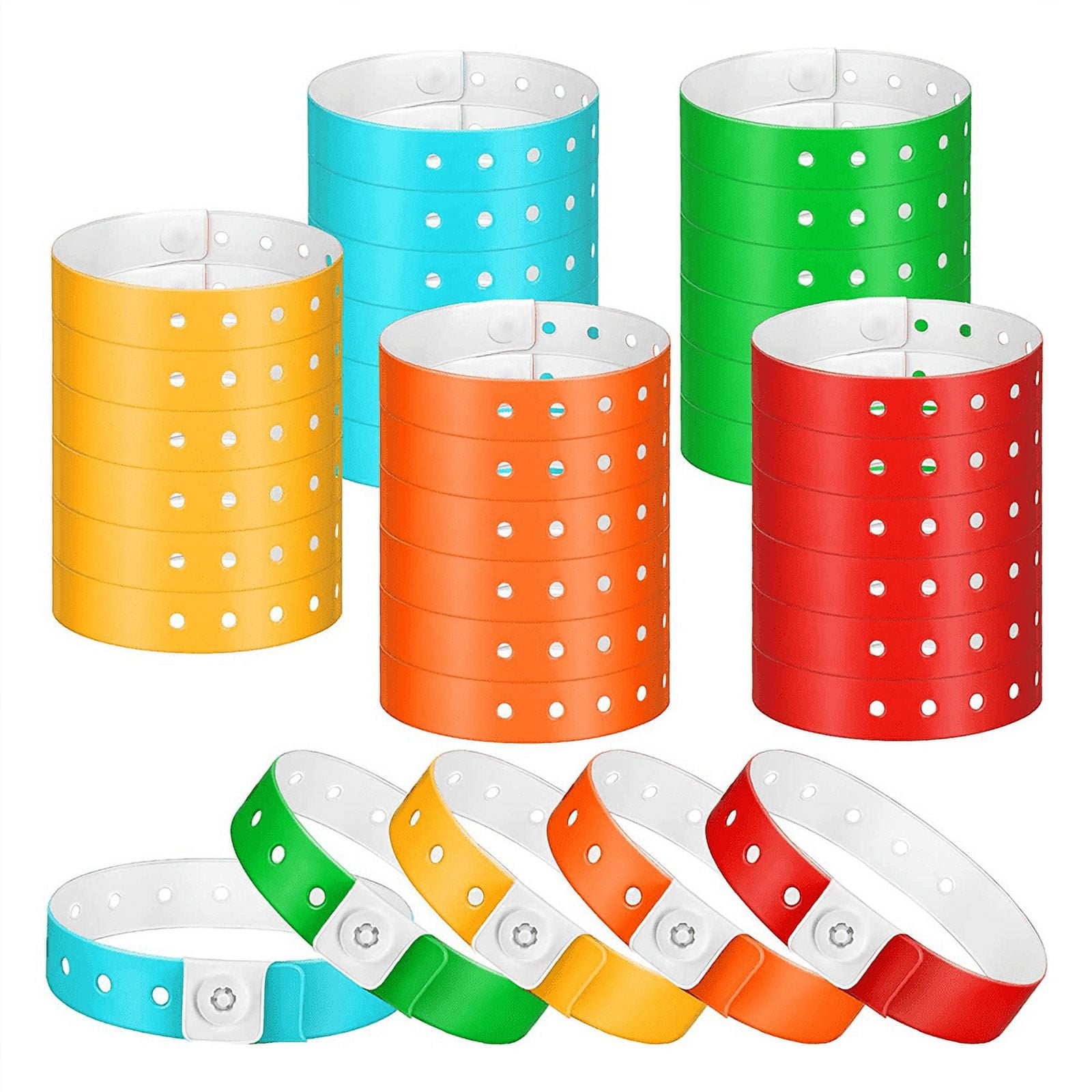 100 Pcs Plastic Wristbands Colorful Party Wristbands Event Wristbands Concert Carnival Themed