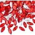 thumbnail image 1 of 100 Pcs Pointback Horse Eye Shaped Gem Stones 15x7x4mm Glass Rhinestones Gems Red Jewels Embelishments with Silver Plated Back Crystals Stones, 1 of 6