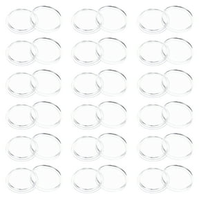 100 Pcs Portable Coin Holder Professional Capsule Clear Capsules Half Dollar Supply Storage Box Plastic