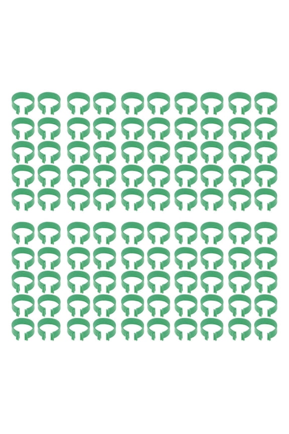 100 Pcs Poultry Feet Ring Open Type Buckle Breeding Chicken Duck Goose Foot Ring Chicken Accessory Green 18mm