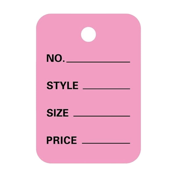 100 Pcs Price Tags, Clothing Price Labels Blank Merchandise Marking Tags Size Style Price Perforated Paper Hang for Retail Store Display