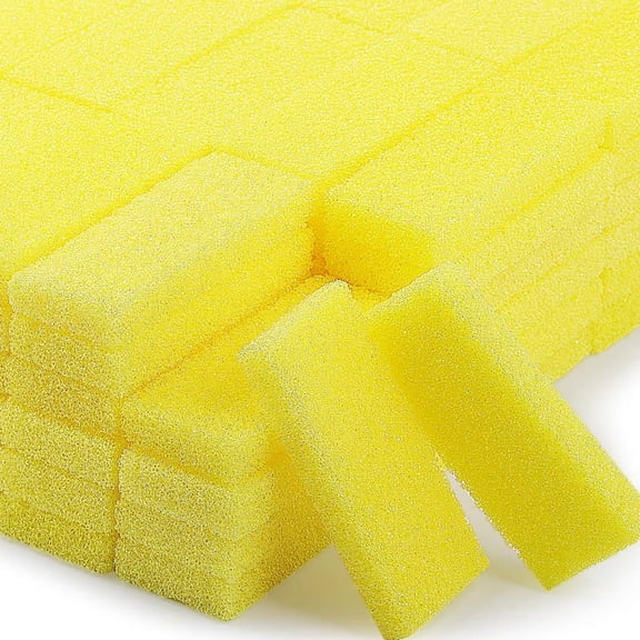 100 Pcs Pumice Stone for Feet Scrubber Dead Skin Disposable Pedicure Pumice Stone Foot Shower Scrubber for Heel Cuticle Callus Remover Bath Spa(Yellow)