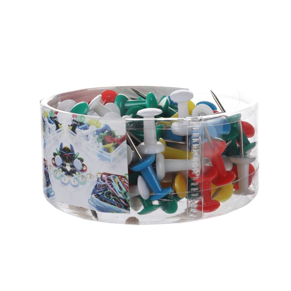 100 Pcs Pushpin Thumbtack Decorative DIY Tool for School Home Office