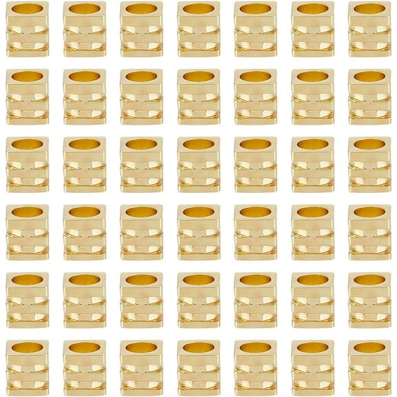 100 Pcs Real 14K Gold Plated Cube Beads 3mm Brass Modern Style Teen & Adult Jewelry Making