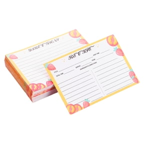 100 Pcs Recipe Cards Double Sided Recipe Card Set Portable Recipe Cards Blank Recipe Cards to Write in Your Own Recipes for Bridal Shower and Weddings 16x11cm