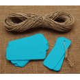 thumbnail image 1 of 100 Pcs Rectangular Shape Blank Tags Bonbonniere Wedding Favor Hang Tag with Free Natural Jute Twine - Colours Available, 1 of 1