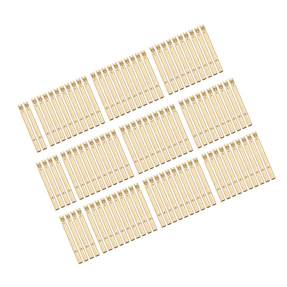 100 Pcs Red Copper Metal Spring Test Probe Sleeves, 2.7mm Needle Guard, 2.89mm Diameter, 30mm Length for Electronic Component Testing