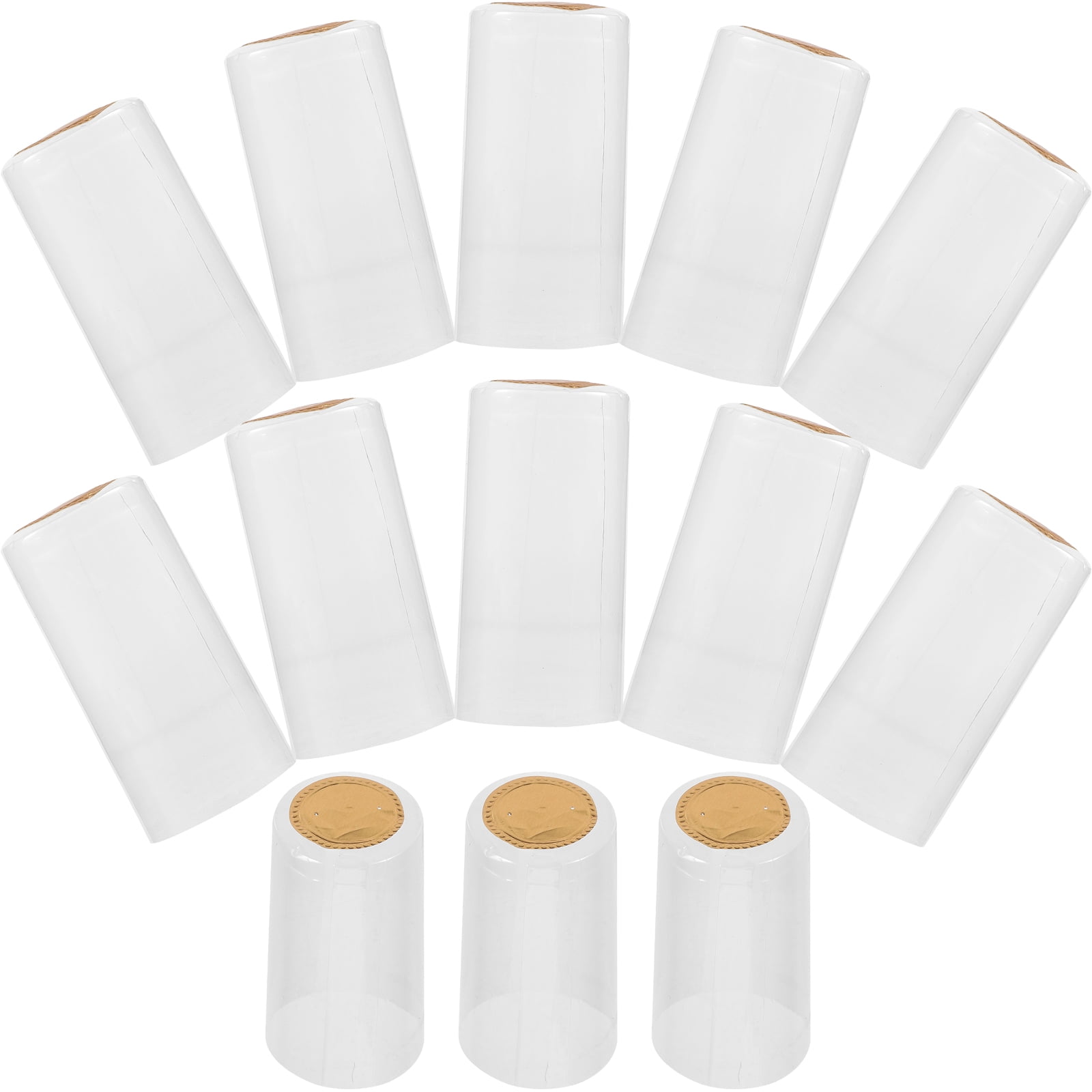 100 Pcs Red Wine Plastic Cap Bottle Heat Shrinkable Film The Banquet