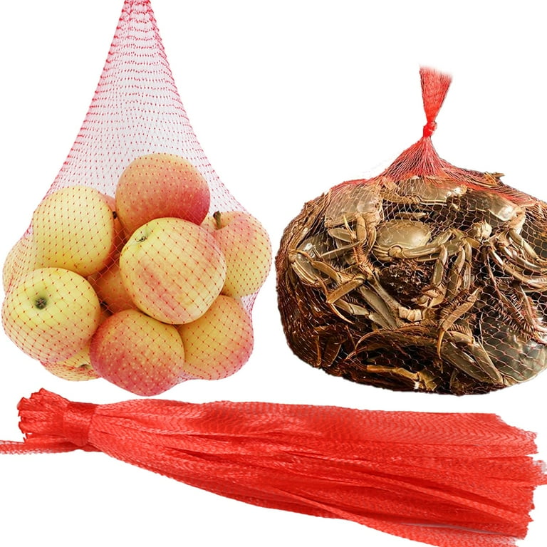 100 Pcs Reusable Produce Mesh Bags, 20 inch Seafood Boil Bags for