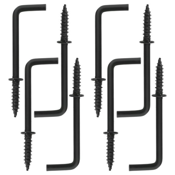 100 Pcs Right Angle Hook Screw Angle Screws Hook Tiny Hooks Mini L Hooks Screw in Iron 5.00X1.50X0.20CM