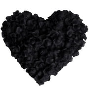 100 Pcs Rose Petals Silk Rose Petals Artificial Silk Rose Petals Decoration Fake Rose Petals Flower Petals Faux Rose Petals for Romantic Night, Wedding Party, 2.2x2 Inch, Black