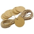 thumbnail image 1 of 100 Pcs Round Blank Cardstock Hang Tag Wedding Party Favor Gift Tags With Free Natural Jute Twine - Colors Available, 1 of 5