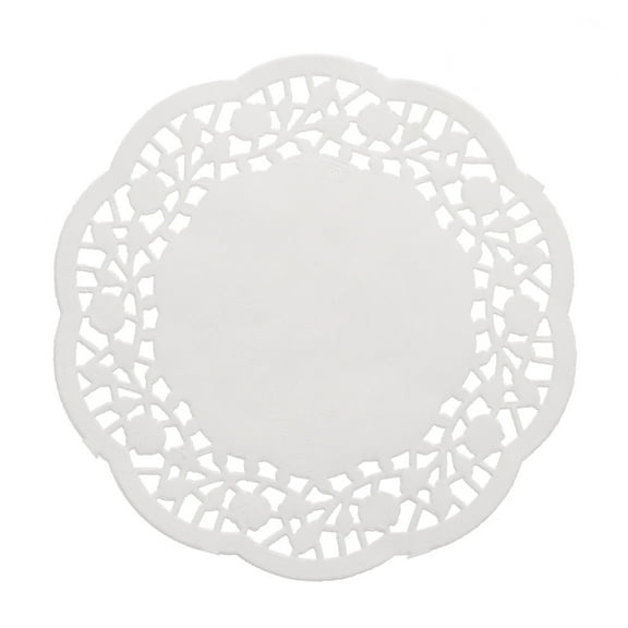 100 Pcs Round Cake Pads Oil-Absorbing Paper Doilies Lace Paper for Kitchen Baking and Serving Desserts