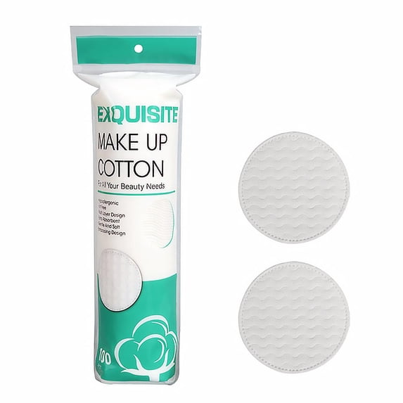 100 Pcs Round Cotton Pads, Soft & Absorbent Makeup Remover Wipes for Skincare & Beauty Routine