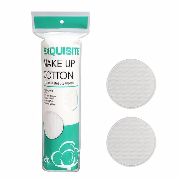 100 Pcs Round Cotton Pads, Soft & Absorbent Makeup Remover Wipes for Skincare & Beauty Routine