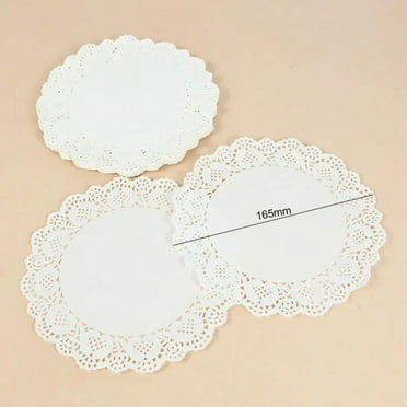 100 Pcs Round Paper Lace Doilies for Cake Placemat Wedding Party Decoration