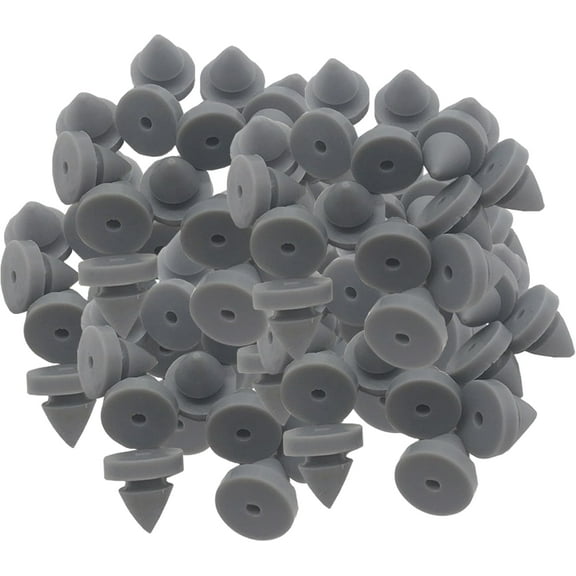 100 Pcs Rubber Door Silencer, Metal Door Anti Collision Silencer Heavy Duty Rubber Hinge Outlet Door Silencer 1/2 Inch Diameter for Metal Frame