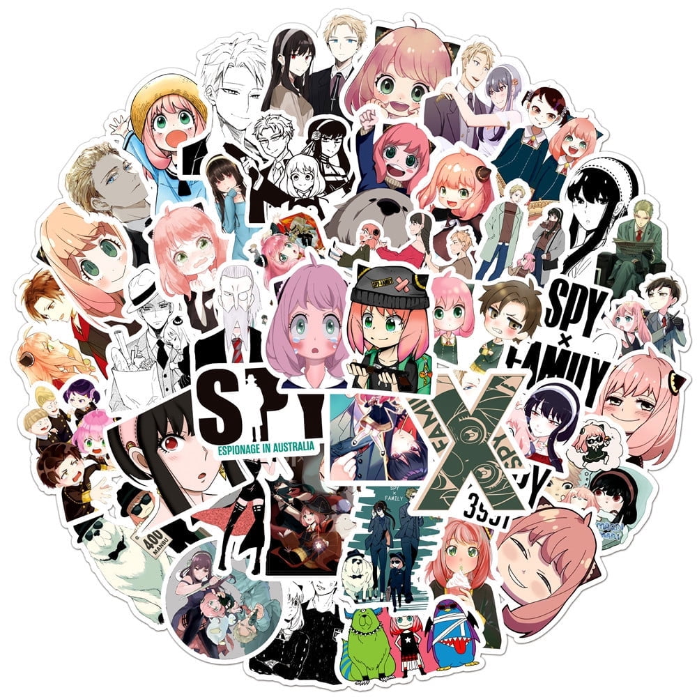 100 Pcs S P Y Cartoon Stickers for Men Teens Adults Vinyl Stickes for ...