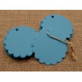 thumbnail image 1 of 100 Pcs Scalloped Blank Wedding Hang Tag Bonbonniere Favor Lolly Bag Gift Tags with Jute Twines - Colors Available, 1 of 7