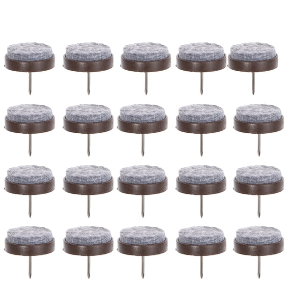 100-Pack Screw-In Felt Furniture Pads for Flooring , Chair Leg Covers, Rubber Feet, Anti-Scratch Floor Protectors