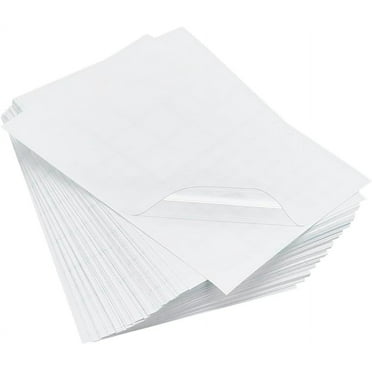 100 Pcs Self Seal Laminating Pouches PVC Laminating Pouch Film Photo Protecting Sheets Clear Laminate Sheets for Stickers Clear Adhesive Sheets