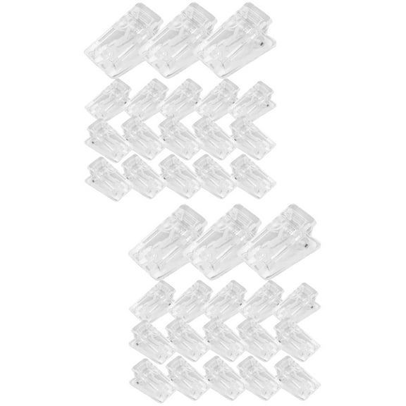 100 Pcs Clear Self-Adhesive Wall Clips Small Spring Paper Clips Badge Clamp for Tapestry Hanging