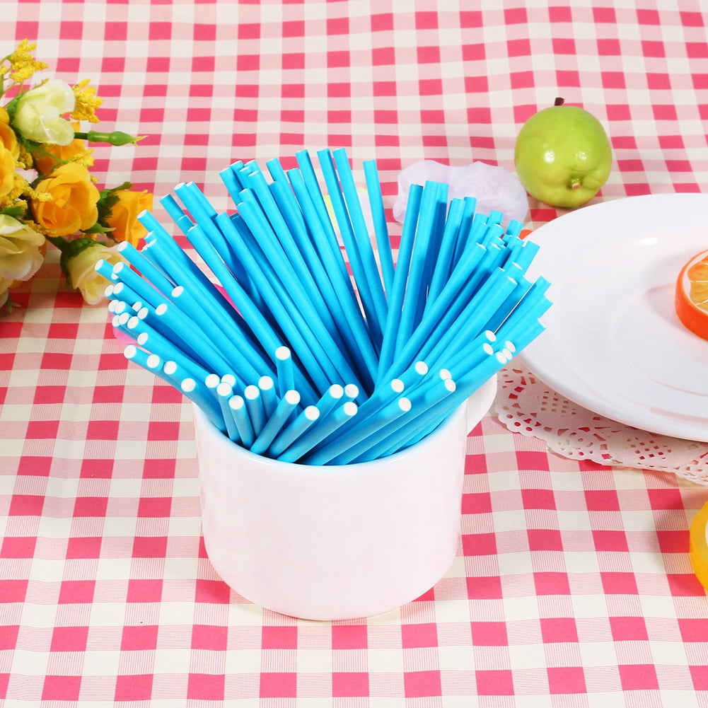 100 Pcs/Set Colorful Lollipop Sticks Cake Pop Sticks for Candy
