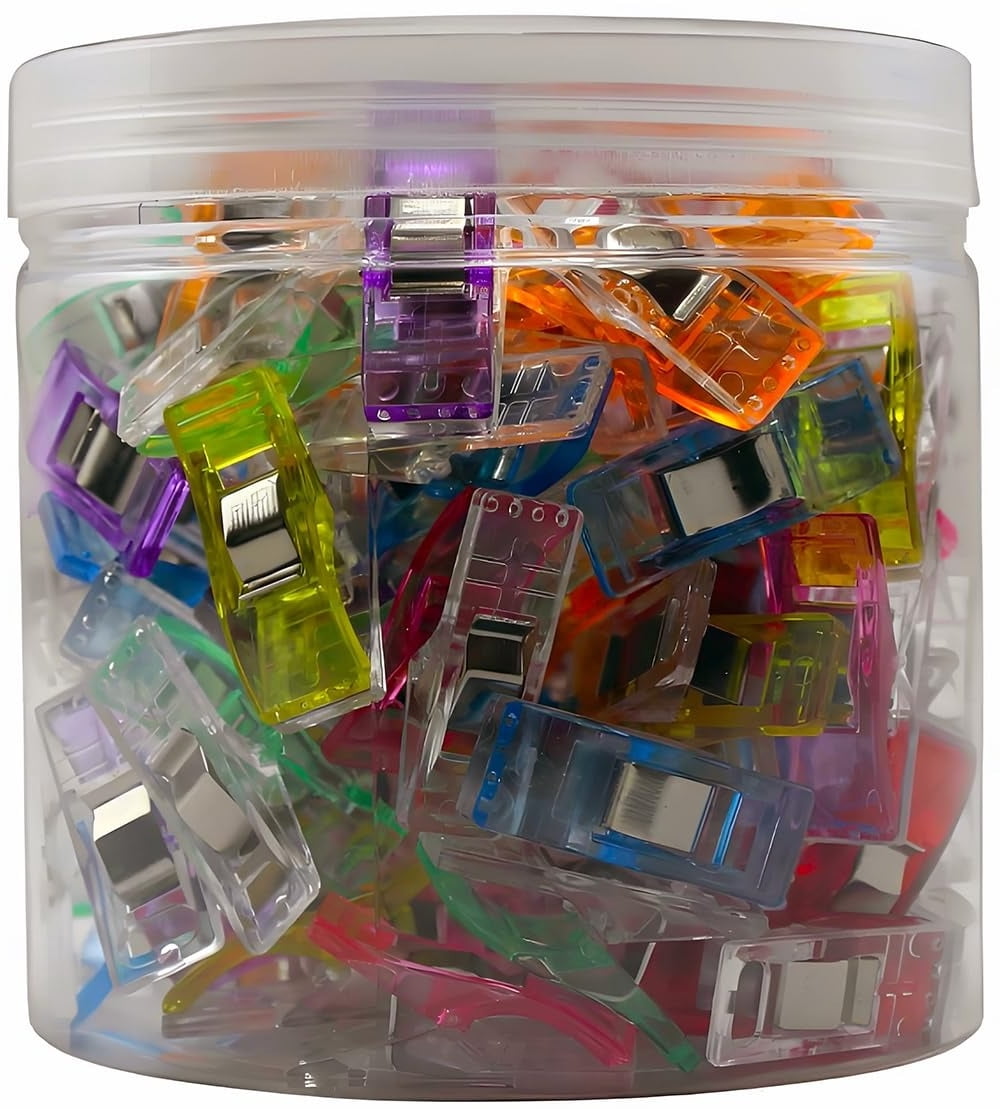 100 Pcs Sewing Clips for Fabric, Quilting Clips for Binding, Fabric Clips for Sewing and Quilting, Sewing Accessories and Supplies, 9 Colors
