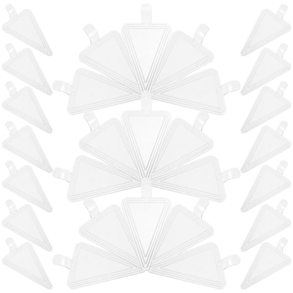 CRILSTYLEO Transparent Plastic Mousse Cake Base with Handle for Birthdays Weddings and Parties 100pcs
