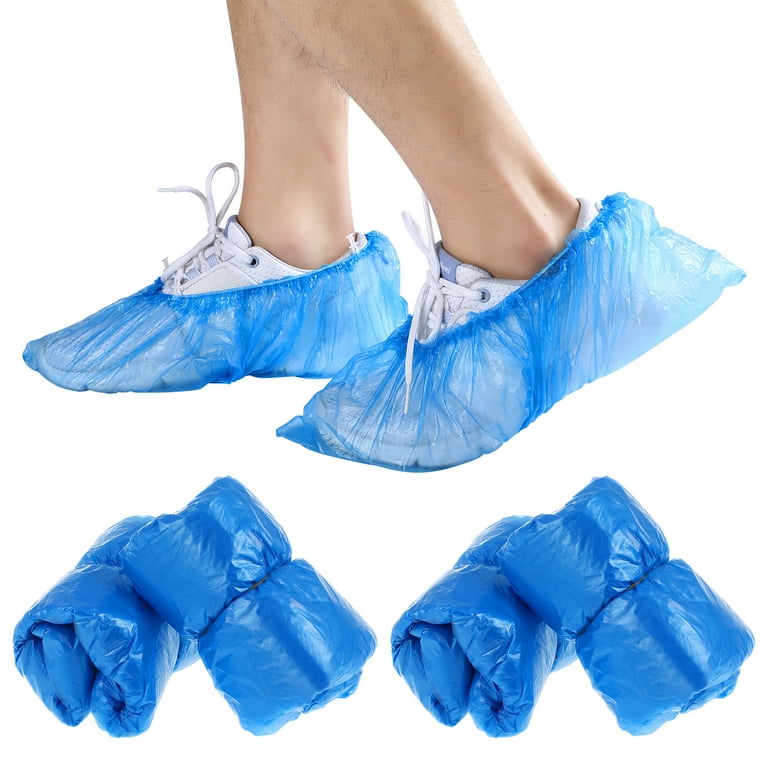 100 Pcs Shoe Covers Disposable Non Slip Dustproof Booties Covers Compatible for Auto Shoe Cover Machine