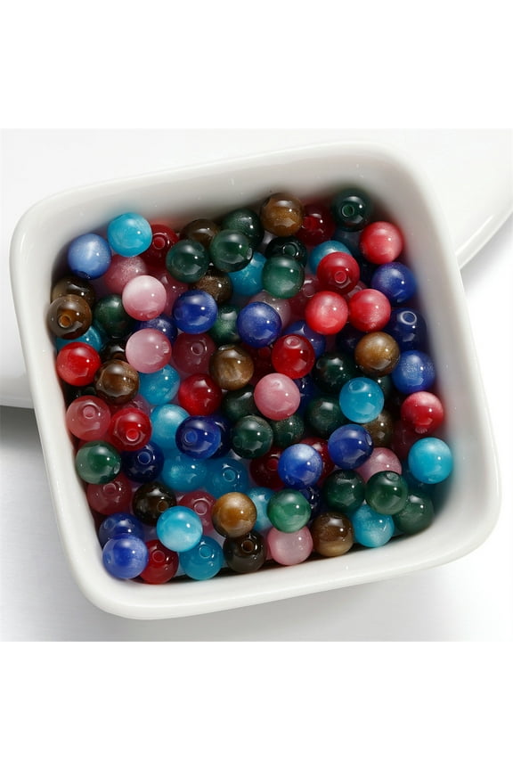 100 Pcs Silicone Beads, 6mm Silicone Beads Bulk for Keychain Making Silicone Rubber Focal Beads for Pens Keychain Beadable Pen Beads for Necklace Jewelry Bracelets DIY Crafts Making