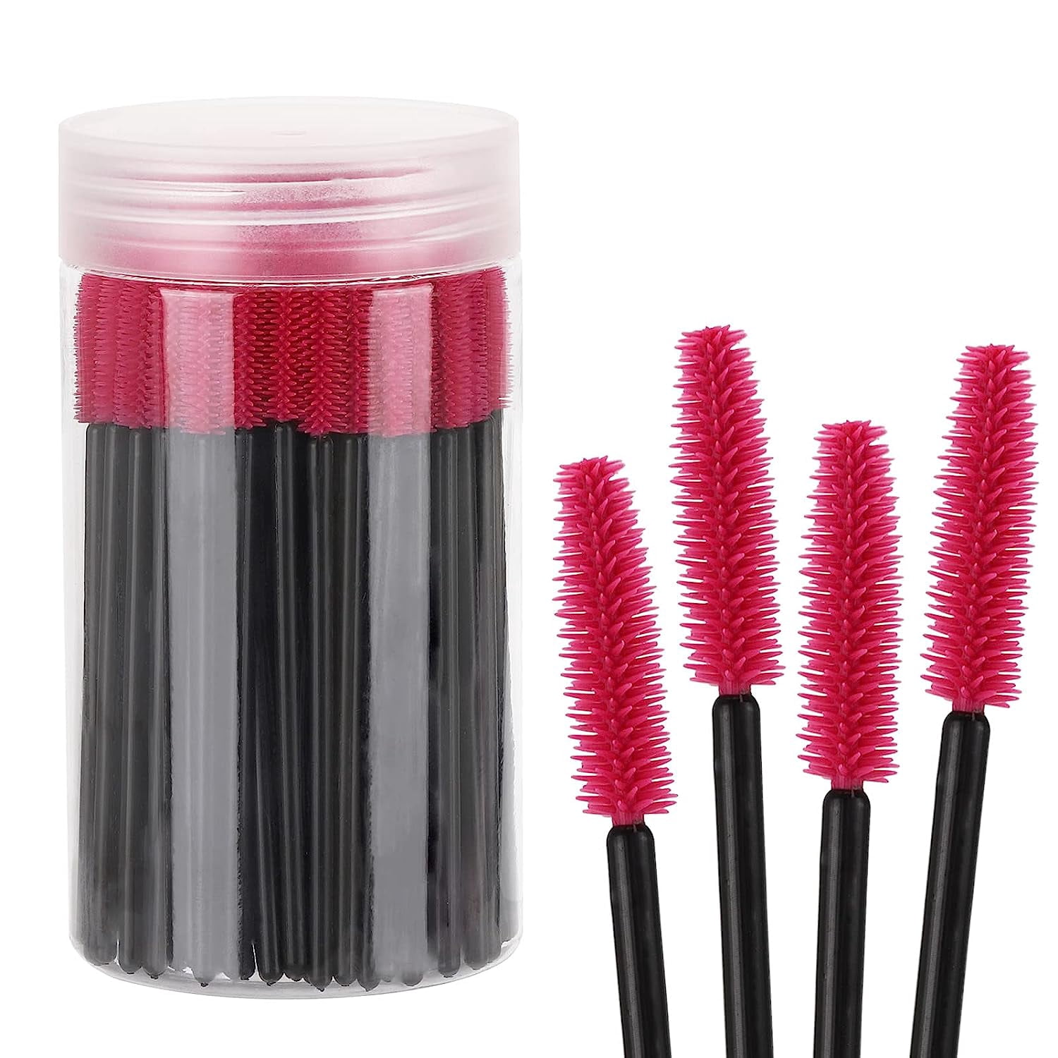 100 Pcs Silicone Disposable Eyebrow Spoolies Brush for Eyelash ...