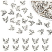 100 Pcs Silver Eagle Charms Zinc Alloy Hawk Pendants Metal Beads Eagle Charms Hanging Beads Pendants for DIY Jewelry Making Silver
