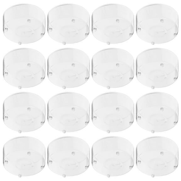 100 Pcs Small Candles Wax Jars Empty Containers Transparent Cup Church Decor Holder