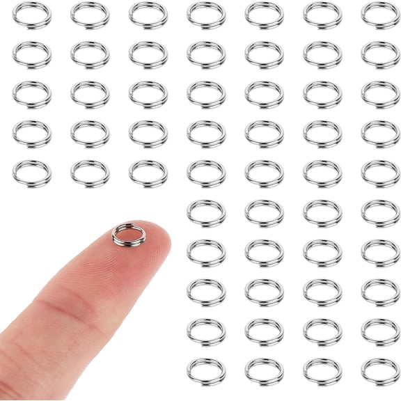 100 Pcs Small Open Jump Rings, 6 Mm O Rings for Jewellery Making, Small Jump Rings Connectors for Jewelry Necklaces Bracelets Earrings Crafts Decorations, and DIY