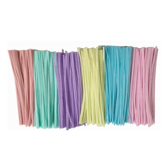 100 Pcs Soft Pipe Cleaners Chenilles Stems Bend Fuzzy Wire Colorful Fuzzy for Craft Classroom