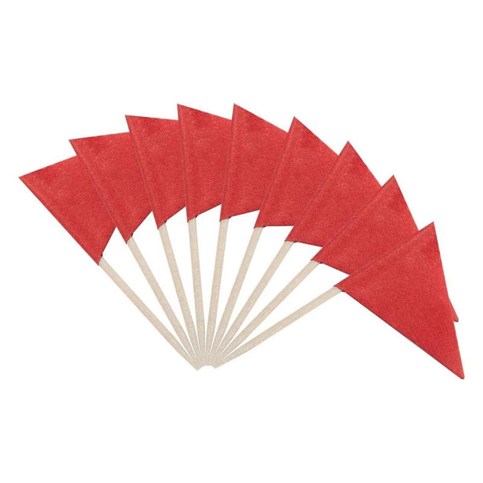 Red Small Flaglets Unbranded, Toothpick Flags, 100 Pcs, Solid Red Color - Walmart.com