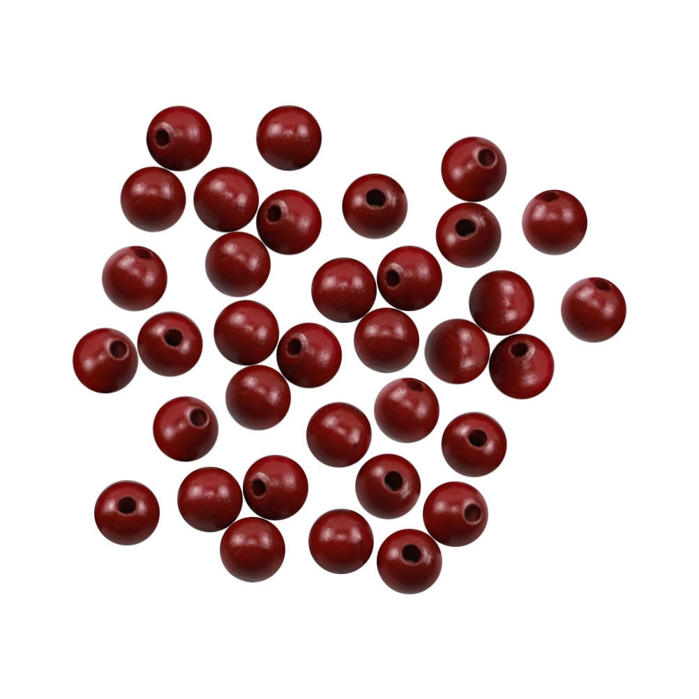 100 Pcs Solid Wood Beading Jewelry Craft Beads Garland Making Supplies
